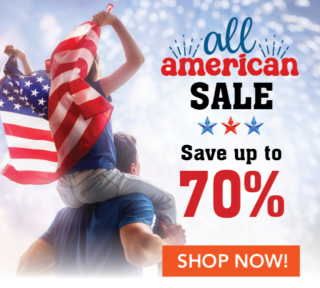 All American SALE! Save up to 70% Off